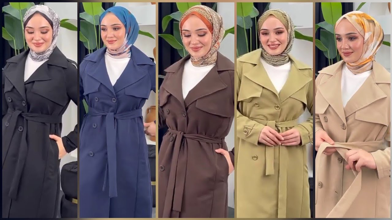 Muhteşem Tesettür Bayan Trençkot Modelleri ♥️