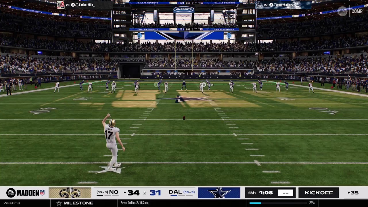 Saints Cowboys 2