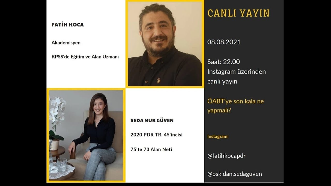 75'te 73 alan neti için son hafta deneyimleri. 2021 KPSS'de ÖABT'ye son kala canlı yayınımız