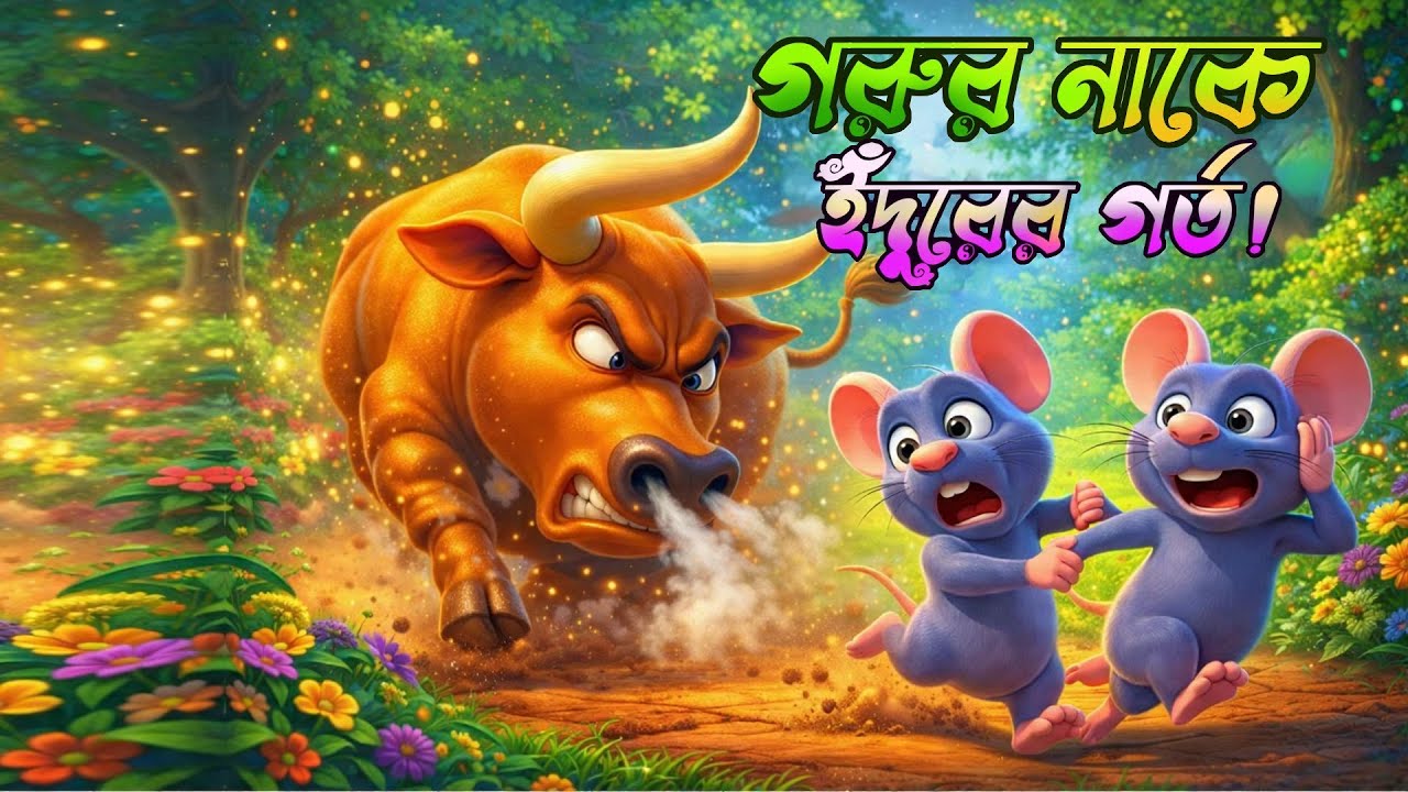 গরুর নাকে ইঁদুরের গর্ত || বাচ্ছাদের গল্প || @Happy Clouds Kids