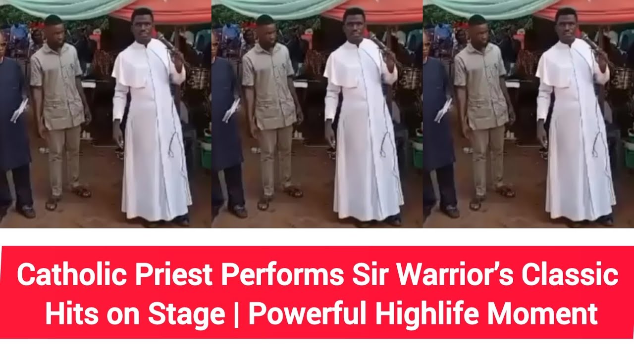 Catholic Priest Performs Sir Warrior’s Classic Hits on Stage | Powerful Highlife Moment