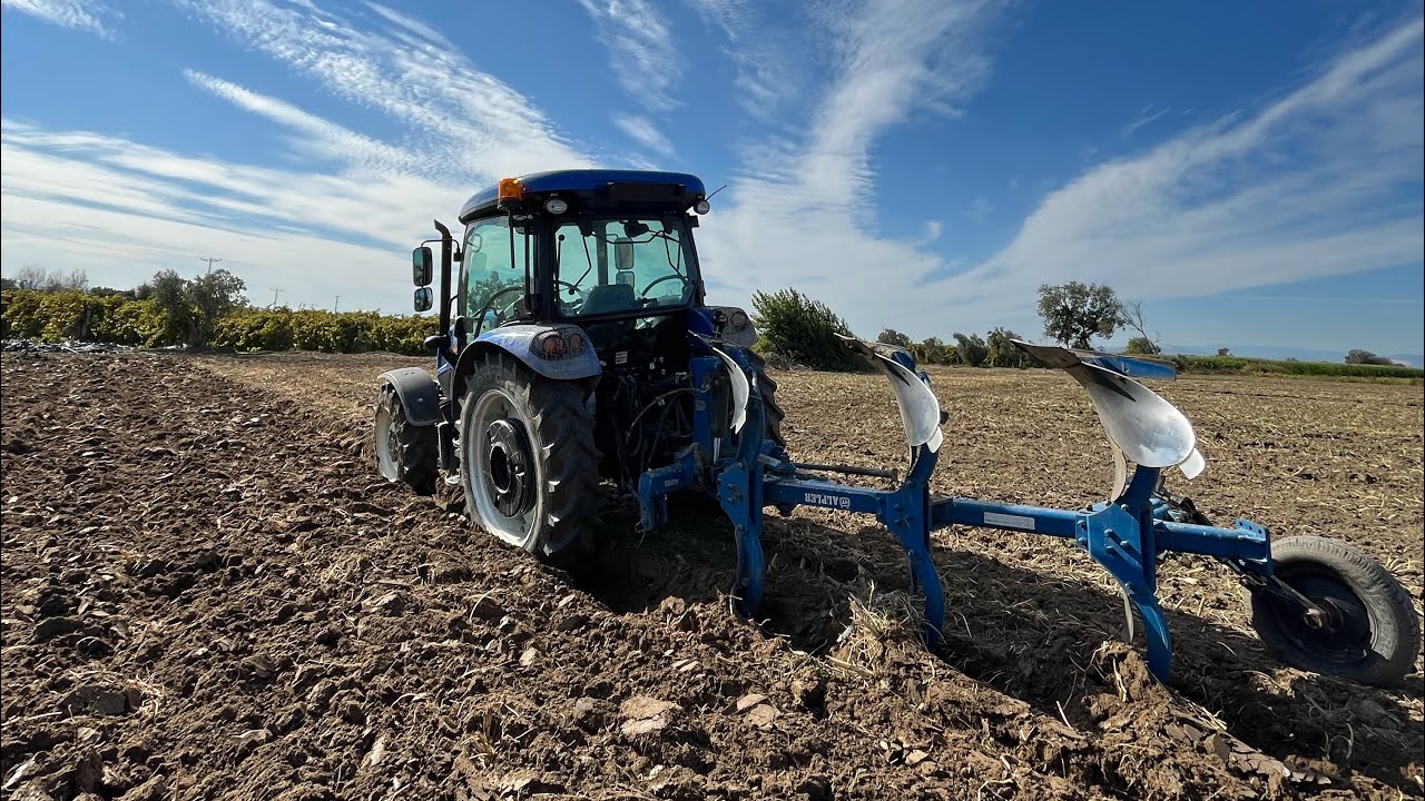New Holland TT4.75 Tmr 2021/Alpler 14inç 3lü Döner Kulak Pulluk Sürümü [4K]