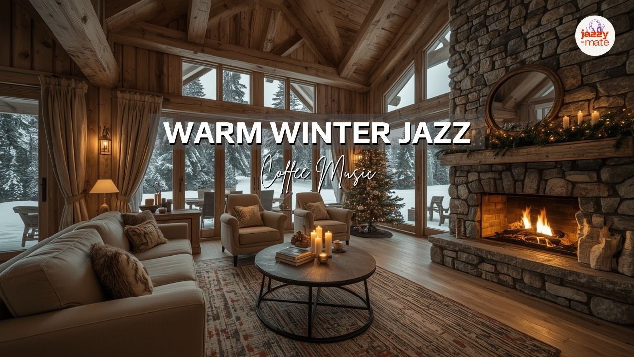 4K Cozy Coffee Shop with Smooth Piano Jazz Music for Relaxing, Studying and Working