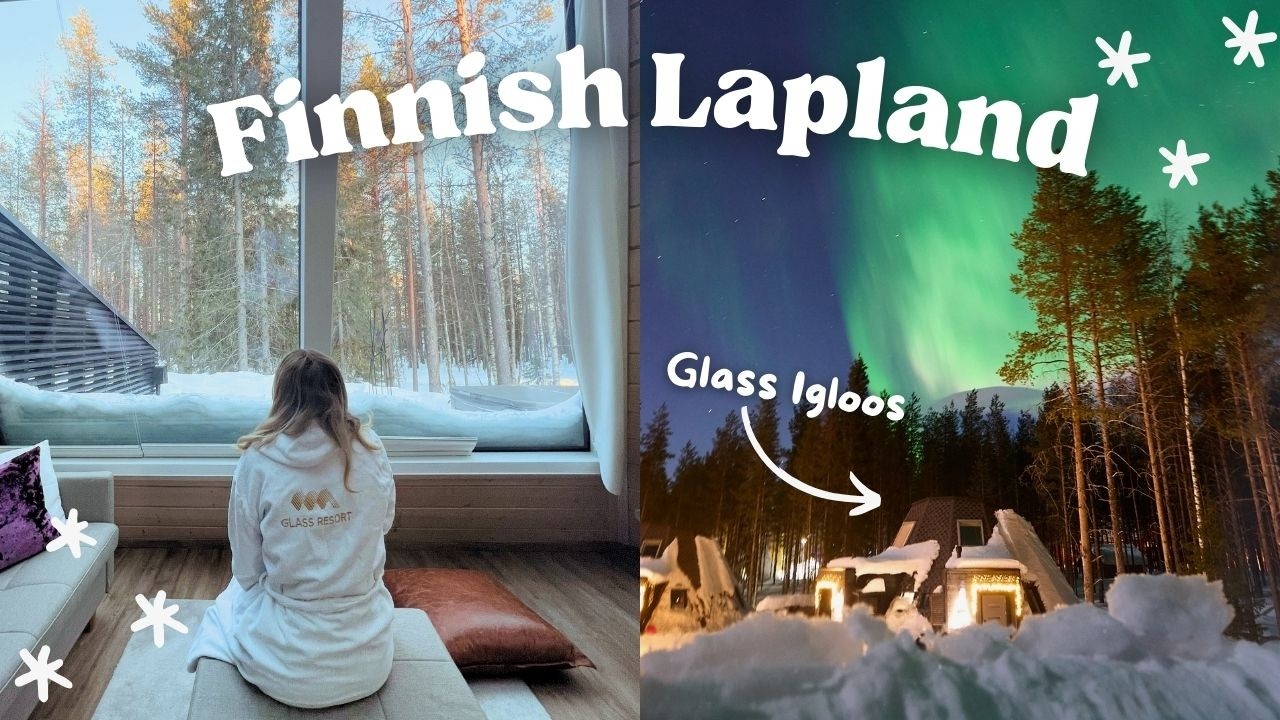 We Stayed in a GLASS IGLOO in Lapland [Northern Lights & Finland Travel Vlog] | Honeymoon Trip
