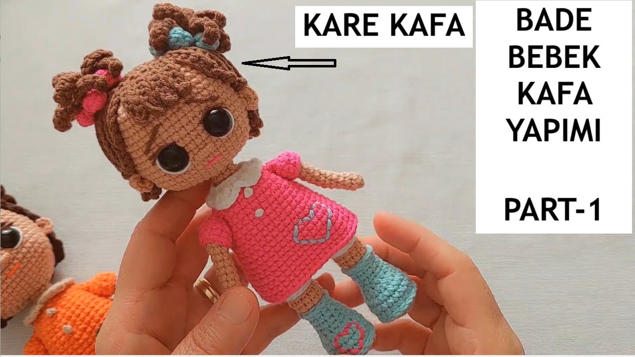 BADE Bebek KAFA Yapımı PART -1(easy mini doll pattern)((Englishsubtitle)
