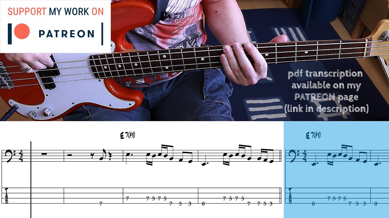Cream - Outside Woman Blues (Bass cover with tabs)