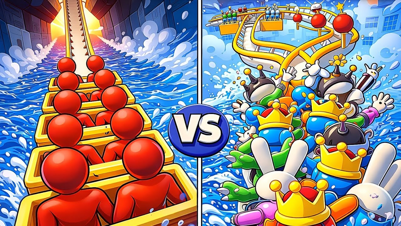 ROLLER COASTER - LEVEL 🔥186-204🔥 vs RUNNER COASTER 🏃😱 GAMEPLAY ANDROID IOS