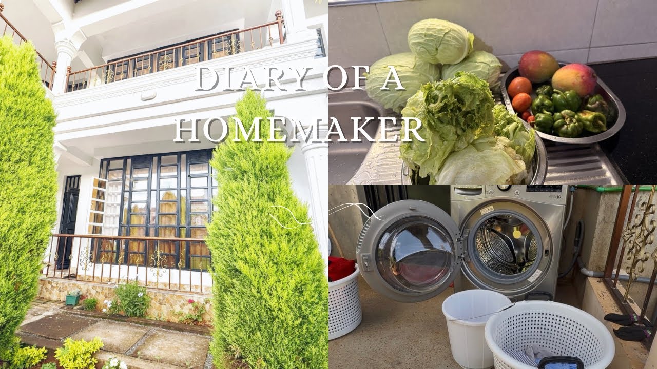 HOMEMAKING VLOG|| FROM GARDEN TO PLATE||SIMPLE BREAKFAST ||LAUNDRY||SCHOOL MORNINGS