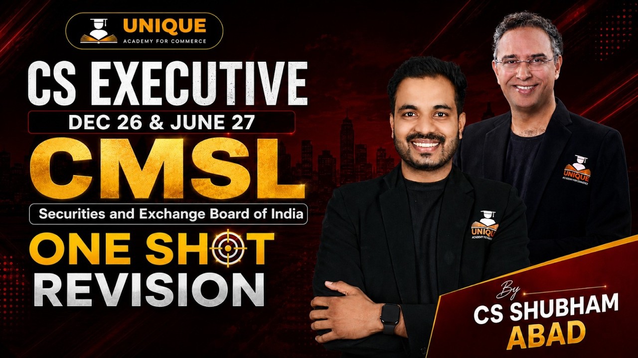 CHAP 4 SEBI ACT | CMSL | ONESHOT REVISION | DEC 26 & JUNE 27 | CS SHUBHAM ABAD