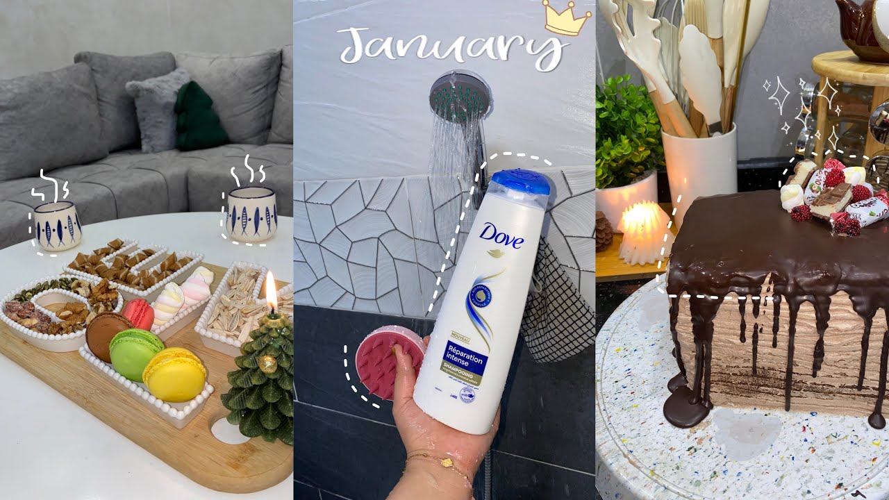 بداية جديدة 2026🎀|كيكة شكولا🍰|أجواء صباح الهادئة🌧️