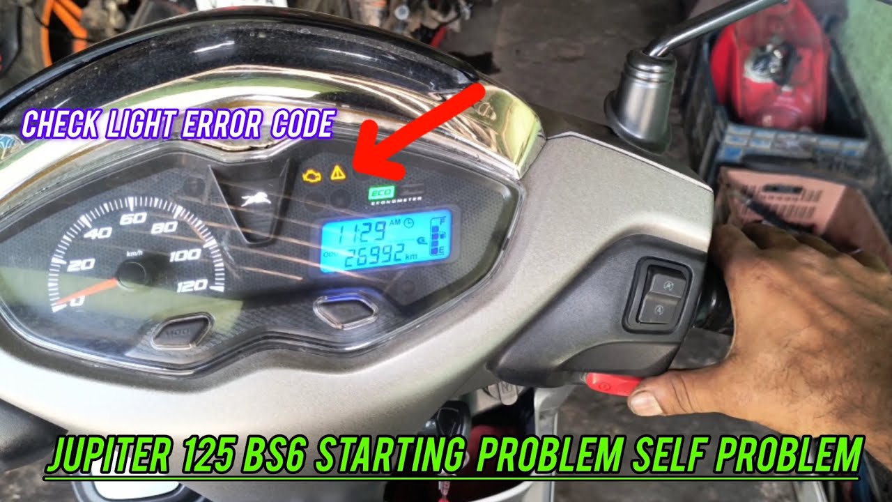 tvs jupiter 125 bs6 starting problem |jupiter bs6 125 self problem |isg problem |32 error code 😱