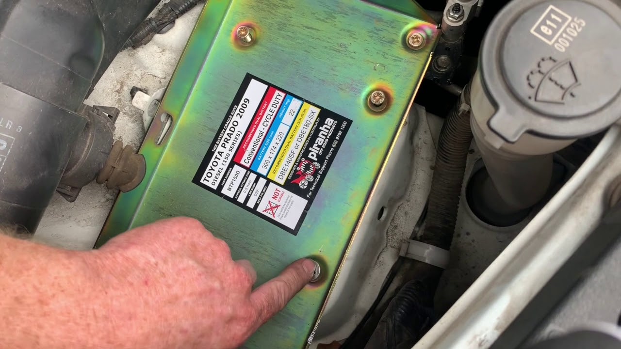 Установка двойного аккумуляторного лотка 3.0L Piranha серии Prado 150.