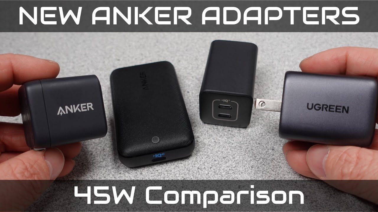 Адаптеры питания USB Anker 313 523 45 Вт против UGREEN 45 Вт NEXODE
