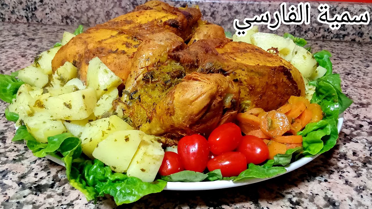 الدجاج معمر بالشعرية الصينية ومحمر فالفرن سهل فالتحضير وروعة روعة فاللذة