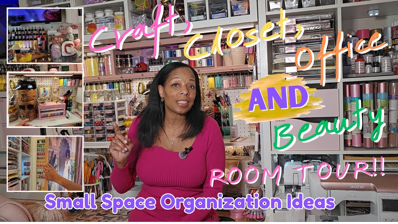 ☀️Tour My Craft, Office, Closet & Beauty Room! | Small Space Organization Ideas | Ikea Kallax-Billy