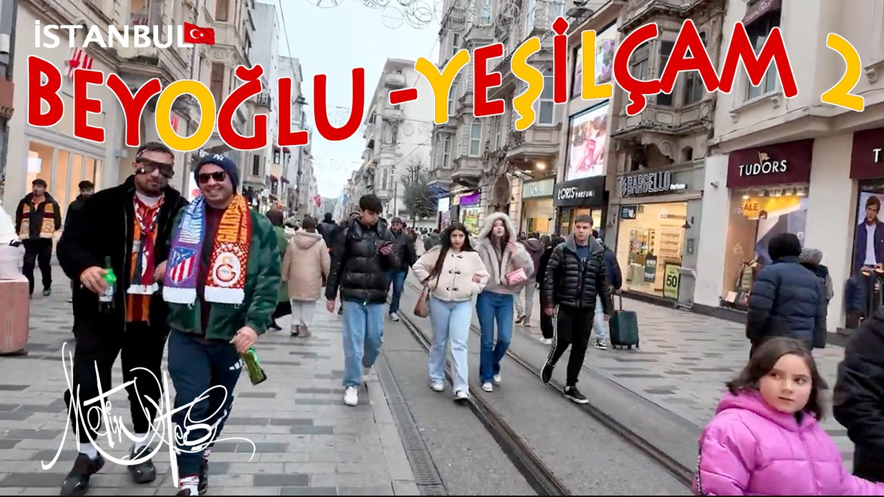 Adım adım İSTANBUL / Beyoğlu, Yeşilçam-2 / 4 K Walking Tour