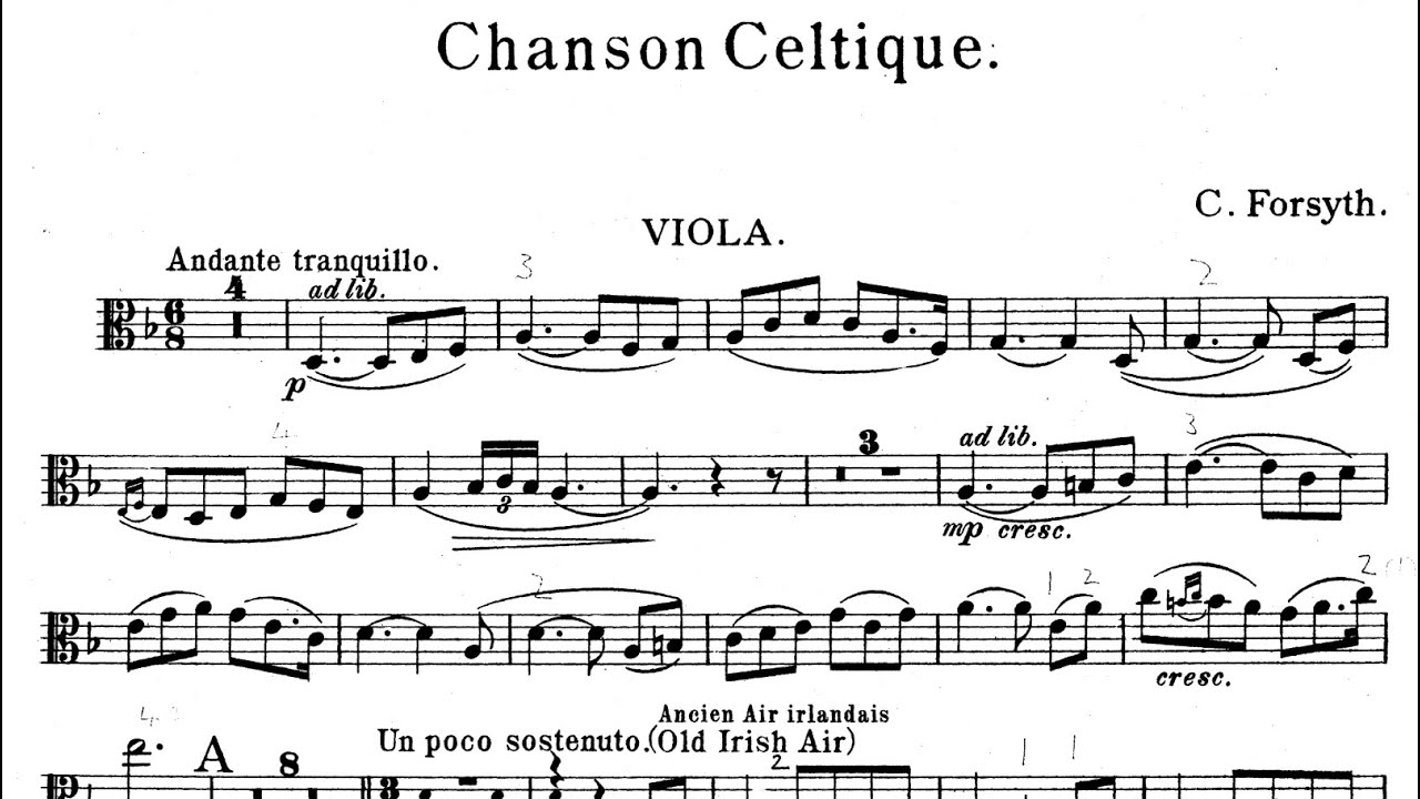 Cecil Forsyth - Chanson Celtique (viola and piano)