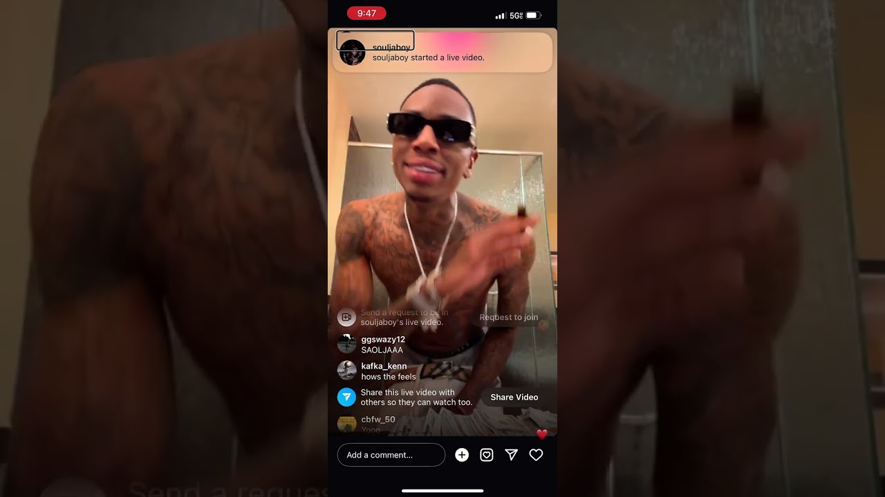 Soulja Boy on Instagram live speaks on new chain #celebritynews @DJJosh2021 live