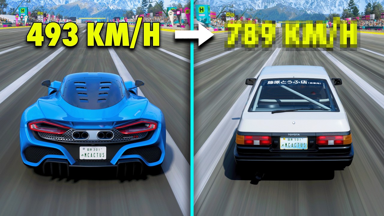 Топ-5 самых быстрых автомобилей в Forza Horizon 6 - BROKEN CARS!