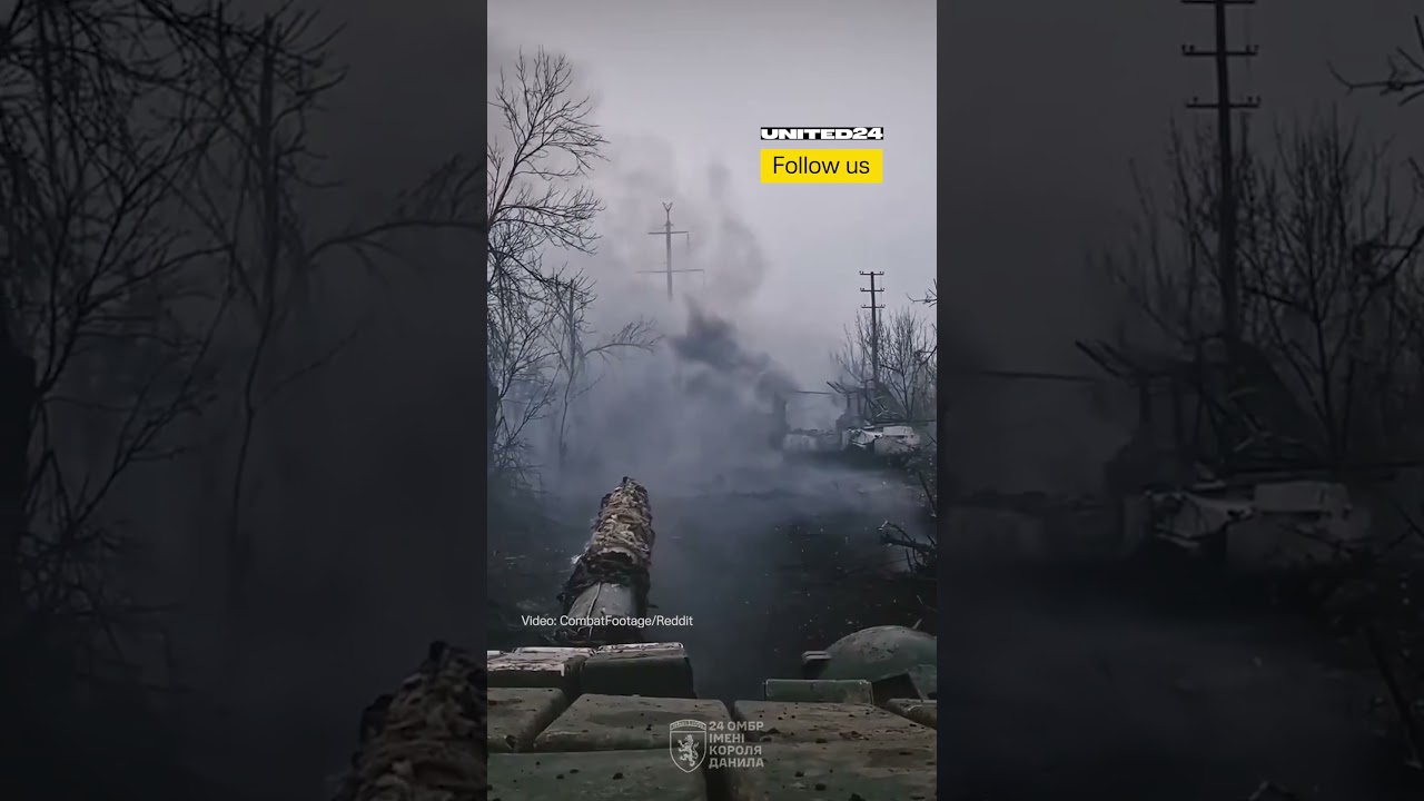 Ukrainian Tank Destroyed Russian BMD At Point-Blank Range #warinukraine