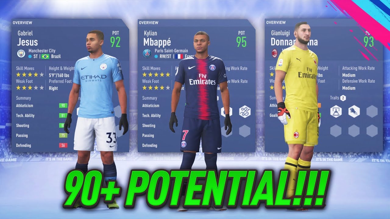 FIFA 19 CAREER MODE - ALL PLAYERS WITH 90+ POTENTIAL!!!