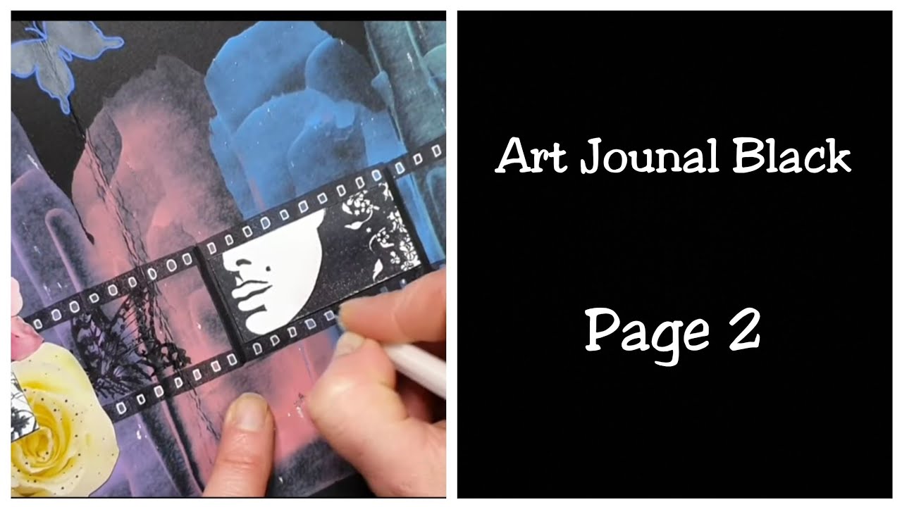 Art Journal Black: Tuto Art journal: Page 2