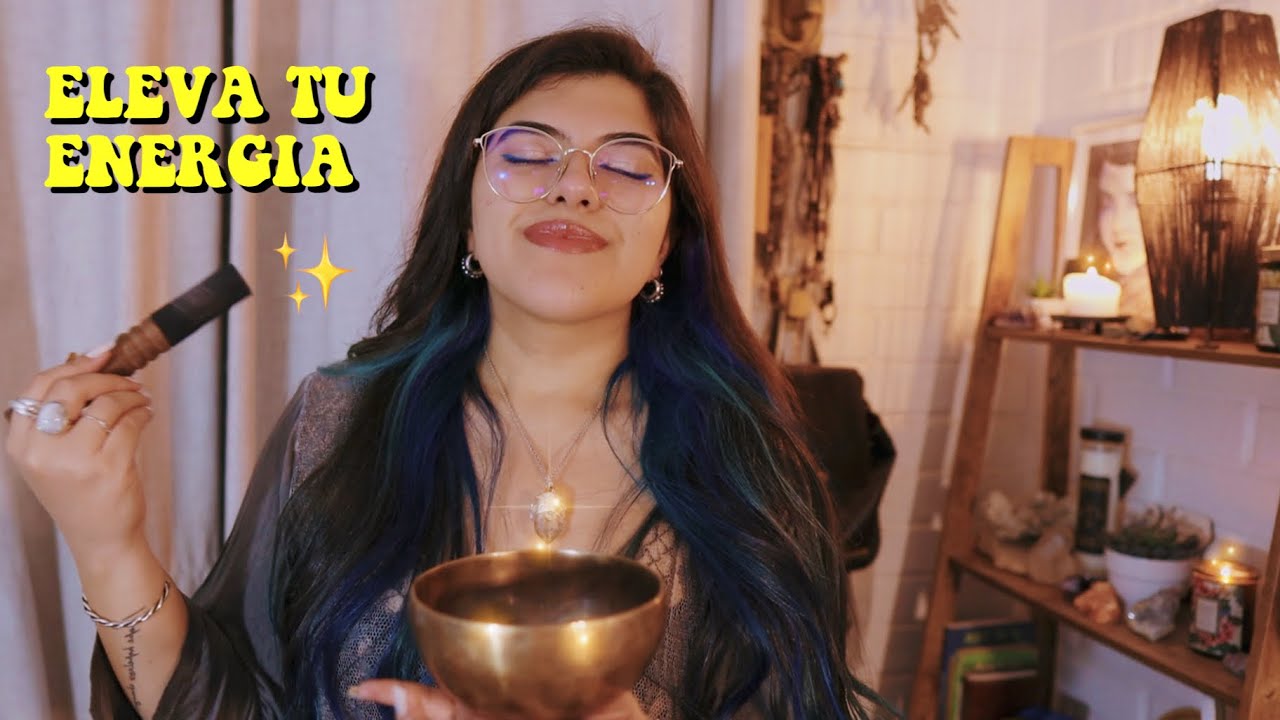 ASMR Eleva tu energía y recárgate ✨ Cuencos tibetanos, afirmaciones positivas 🧿 Limpieza de Aura
