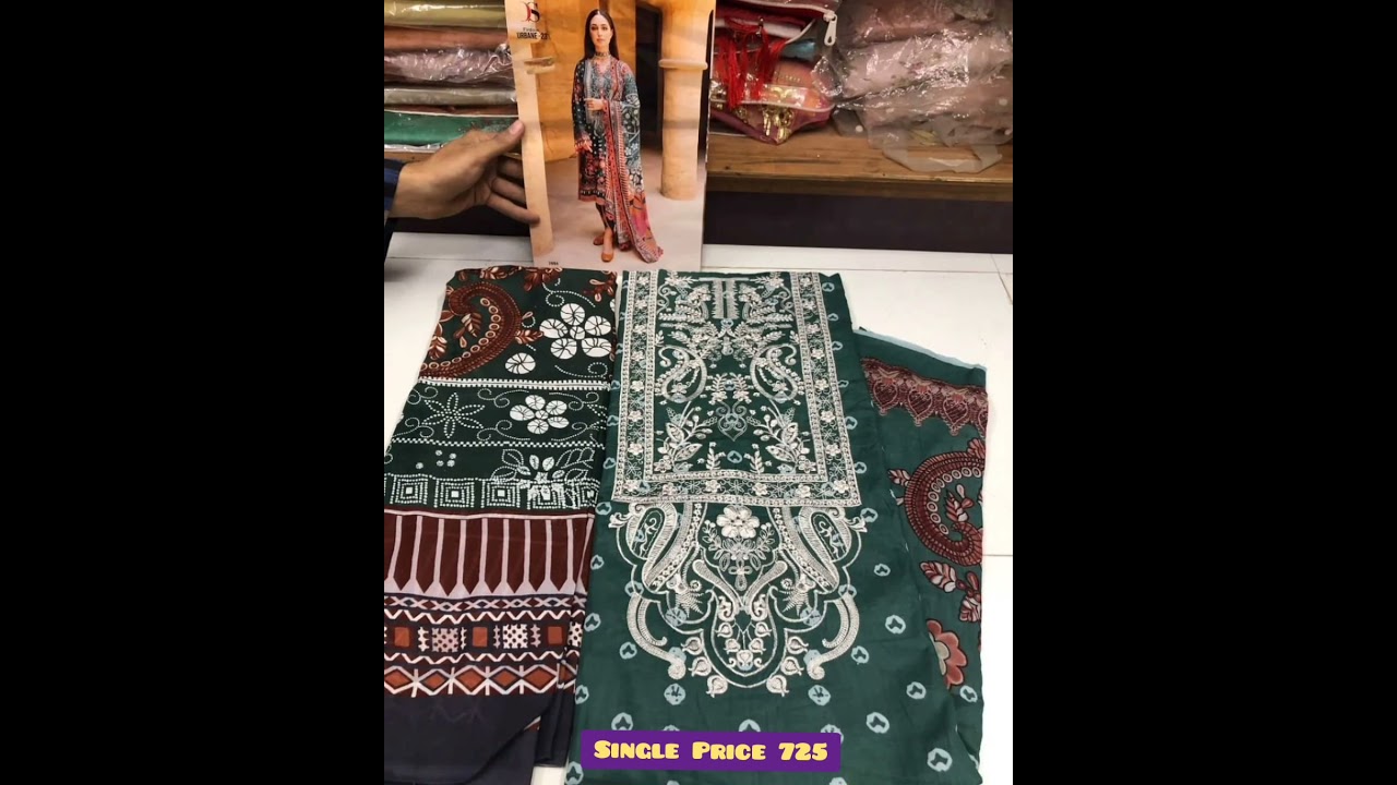 Deepsy Suits Firdous Urbane 23 Pure Cotton Self Embroidery Pakistani Suits Single Available