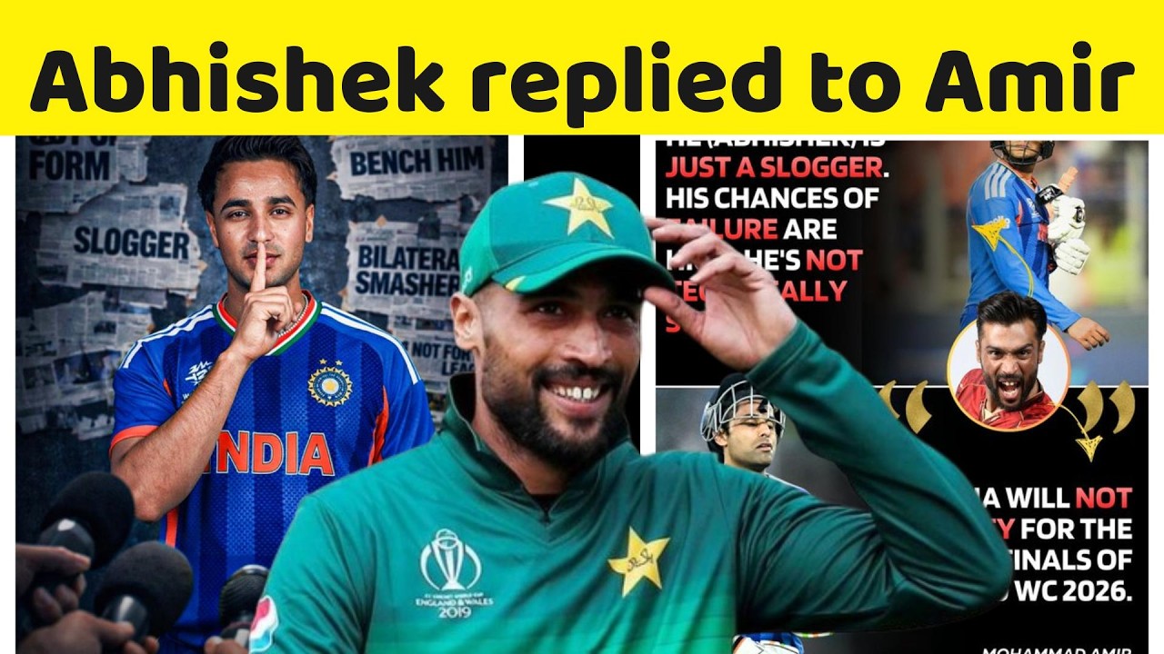 Abhishek Sharma Show their clash to Mohammed Amir on Slogger || t20 world cup 2026