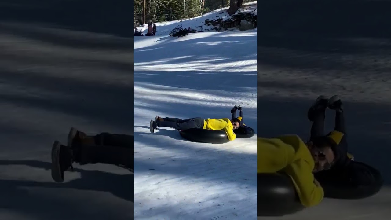 Snow Tubing at Big Bear Lake, California, USA 🇱🇷 #travel #nature #love #snow