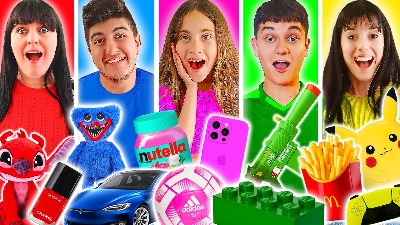 COMPRIAMO SOLO COSE DEL COLORE DELLA NOSTRA MAGLIETTA PER 24 ORE! *GIADA VS RIKY*