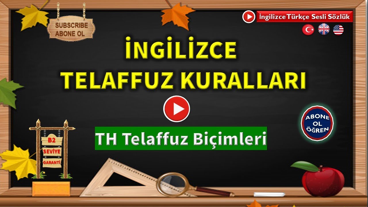 TH TELAFFUZU  (&Ccedil;OK &Ouml;NEMLİ!!!)