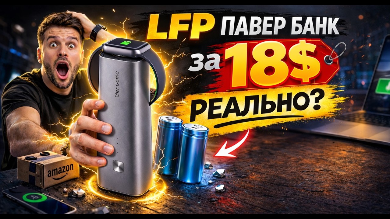 LFP павербанк за 18$, що заряджає MacBook?! Gendome Micro30 огляд