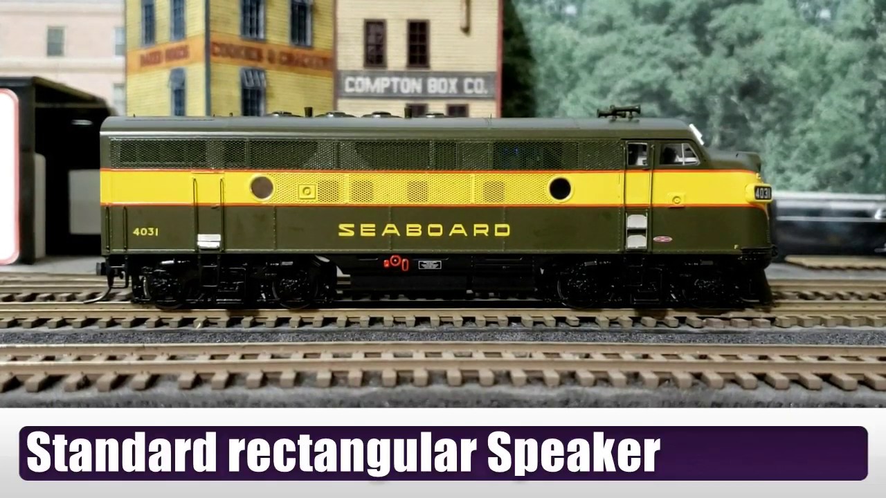 Athearn F3A comparing regular speaker to Scale Sound Systems Speaker.
