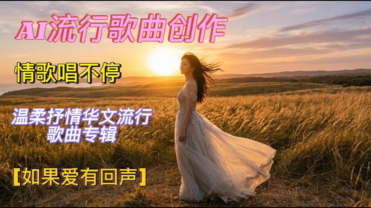 【AI流行歌曲创作】情歌唱不停｜溫柔抒情華文流行歌曲專輯 - 《如果愛有回聲》