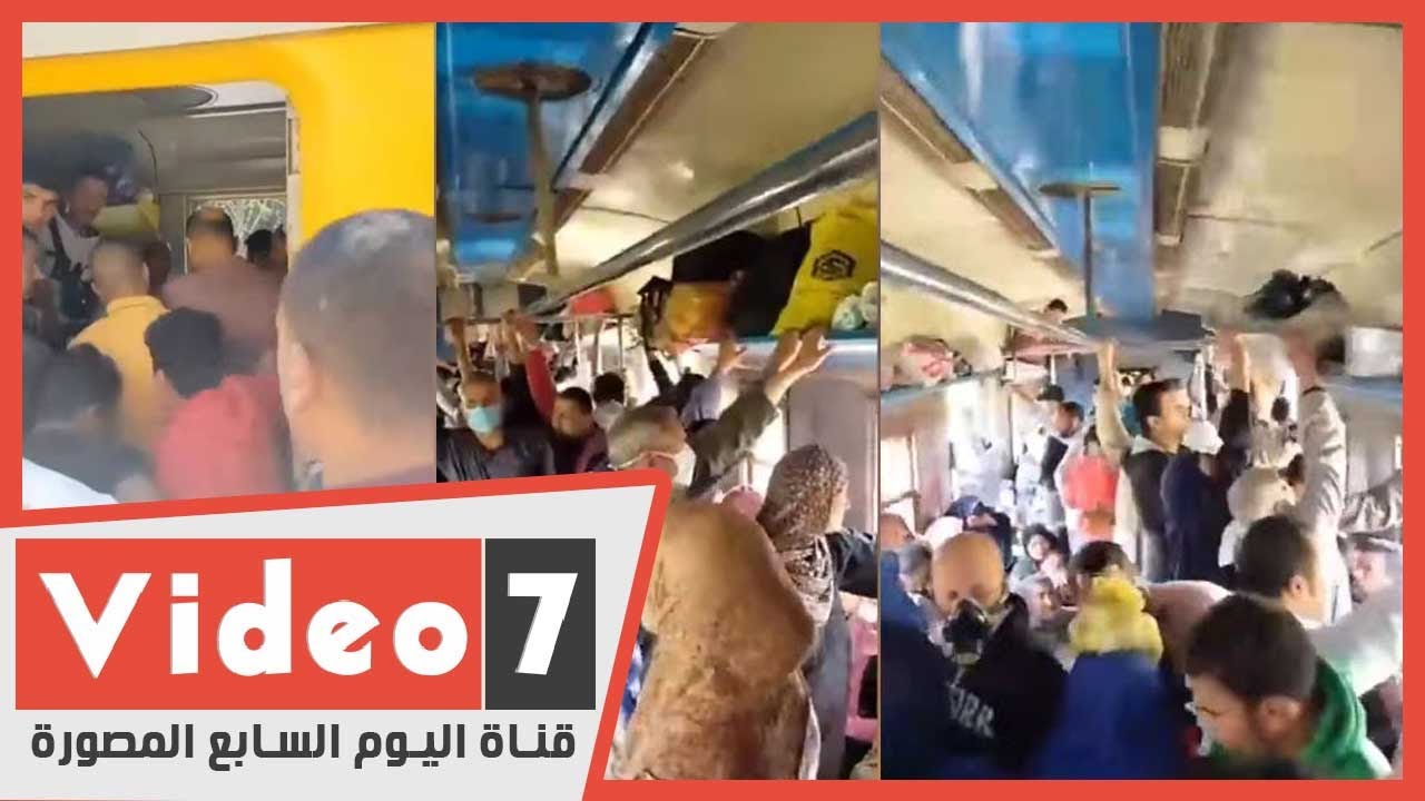 زحام شديد فى قطار الجيزة - الفيوم
