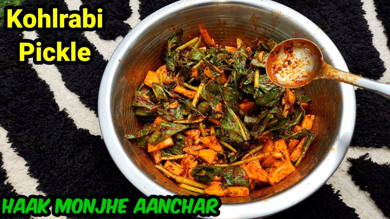 Haak Monjhe Aanchar Mazedar Aur Acha Kohlrabi pickle