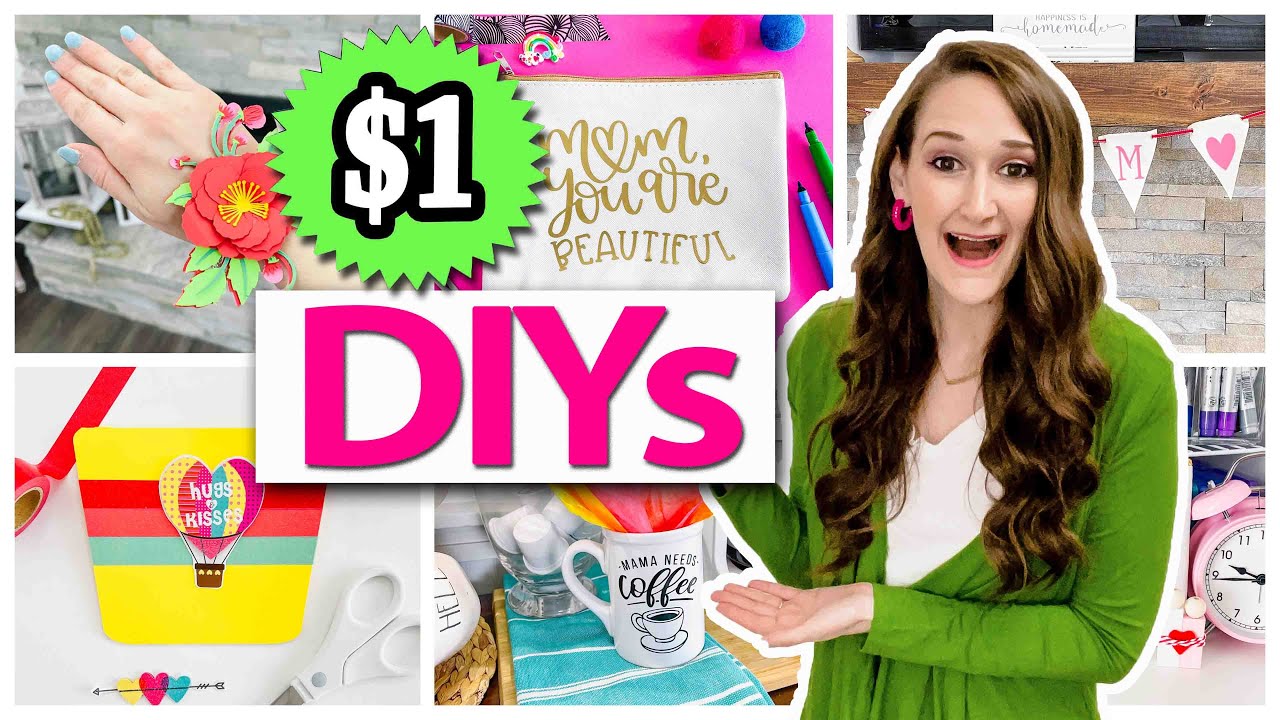 $1 Mother&rsquo;s Day Gifts! 🌸 Using FUN CRICUT MATERIALS!  | Dollar Tree DIYs