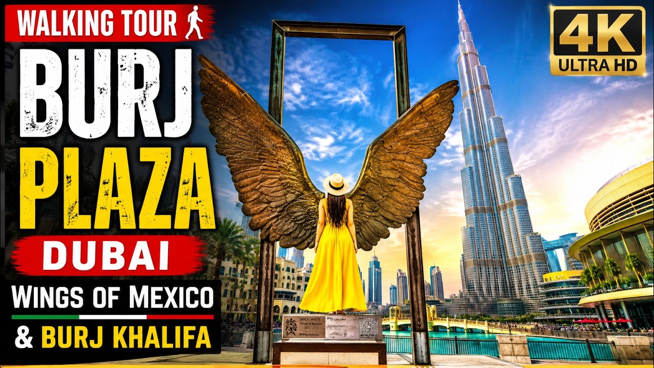 Burj Plaza Walking Tour 4K | Downtown Dubai Under the Burj Khalifa
