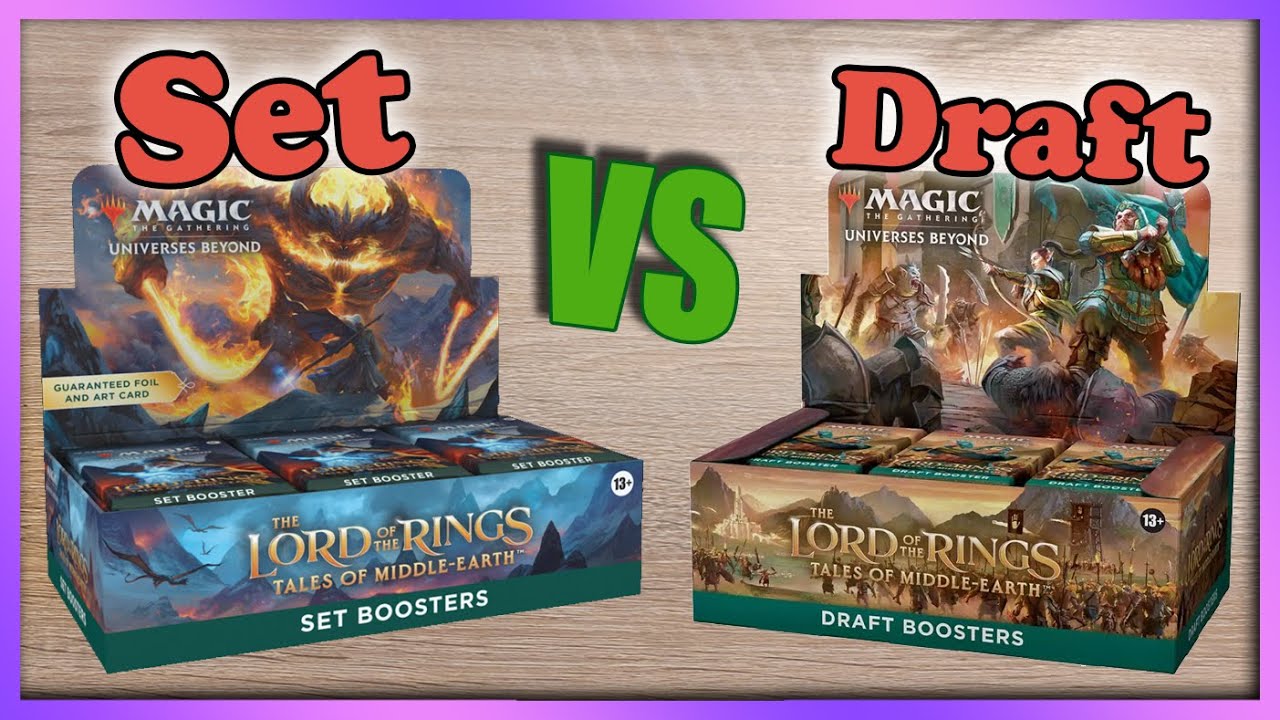 Which has more rares and mythics? Comparing Set to Draft booster Boxes. Lord of the Rings