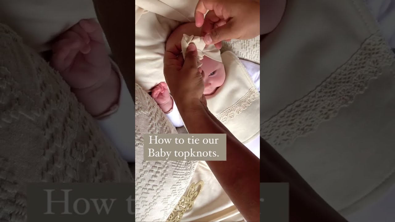 How to tie a baby topknot headband 🧡