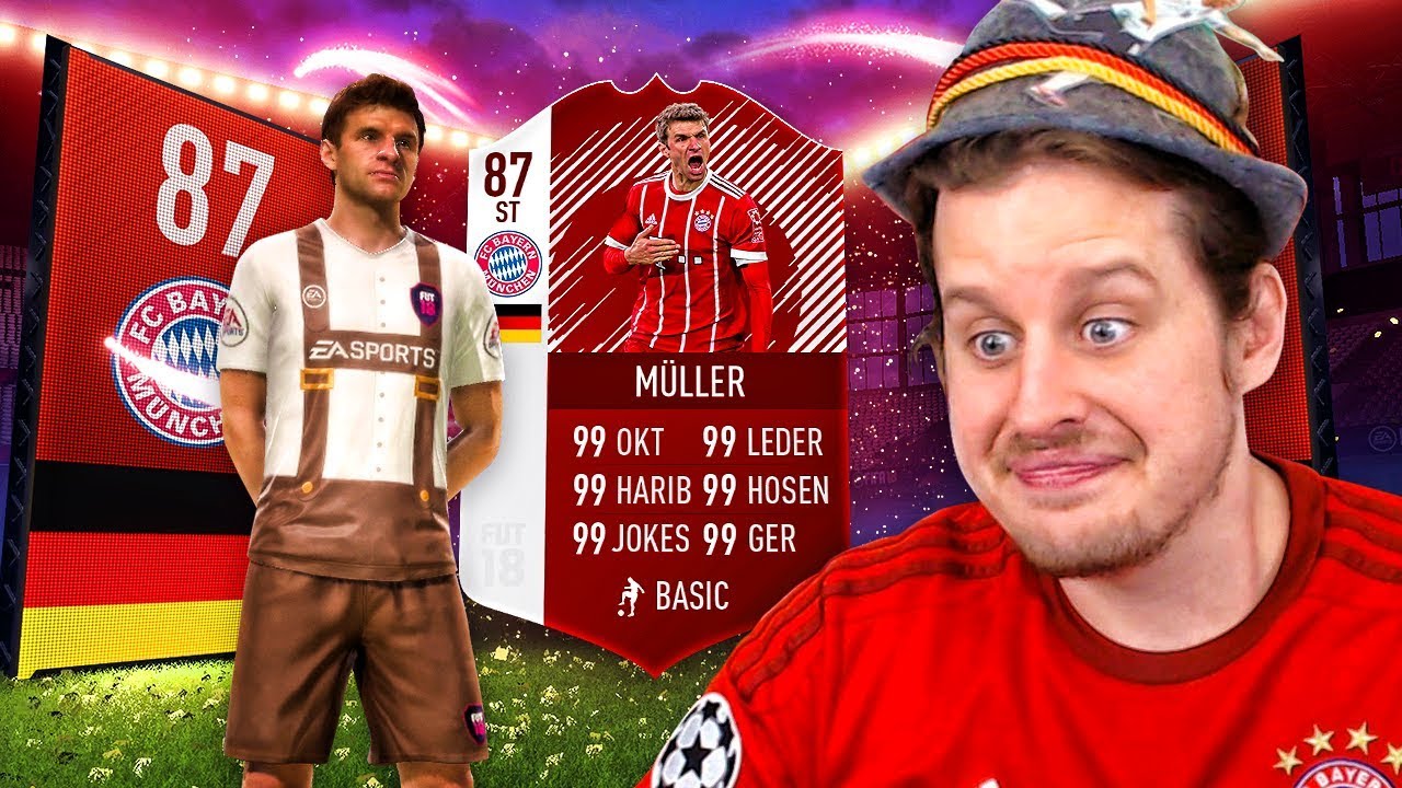 99 LEDERHOSEN! 87 STRIKER THOMAS MULLER! THE BAYERN BEAST FROM BAVARIA! FIFA 18 ULTIMATE TEAM