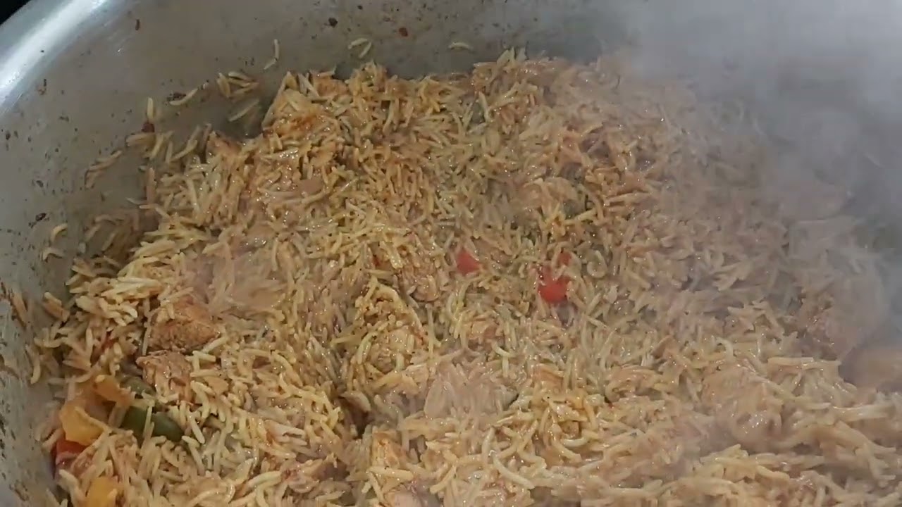 spicy chicken 🐔 rice 🤩 saj cooking