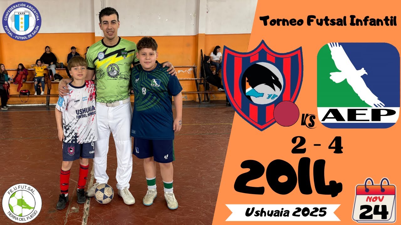 Futsal CAFS Infantiles Ushuaia 2025 - Cuervos Grana vs AEP - 2014