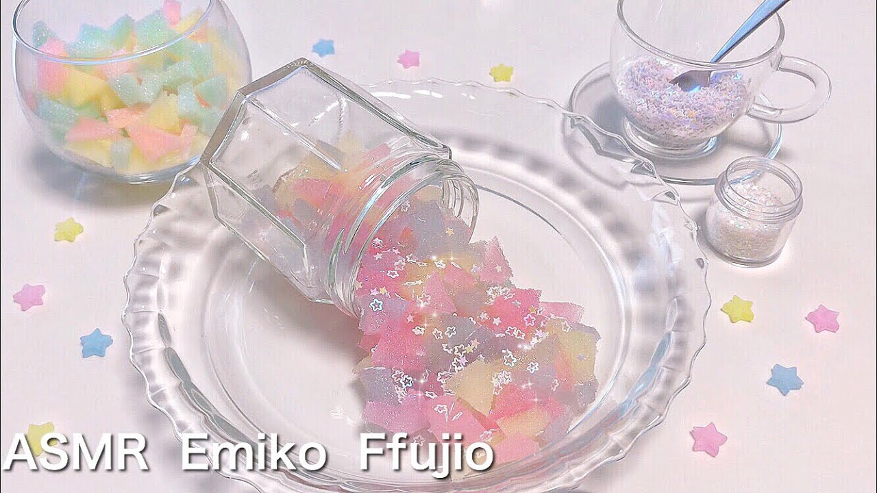 【ASMR】🍭*キャンディゼリースライム🍭*【音フェチ】캔디 젤리 슬라임  Candy jelly slime No talking ASMR