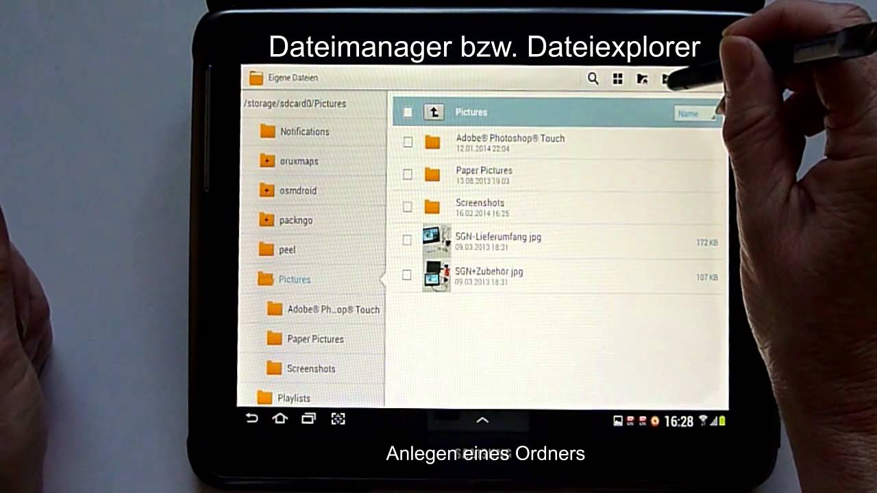 Tablet Dateiablage Lernkanal