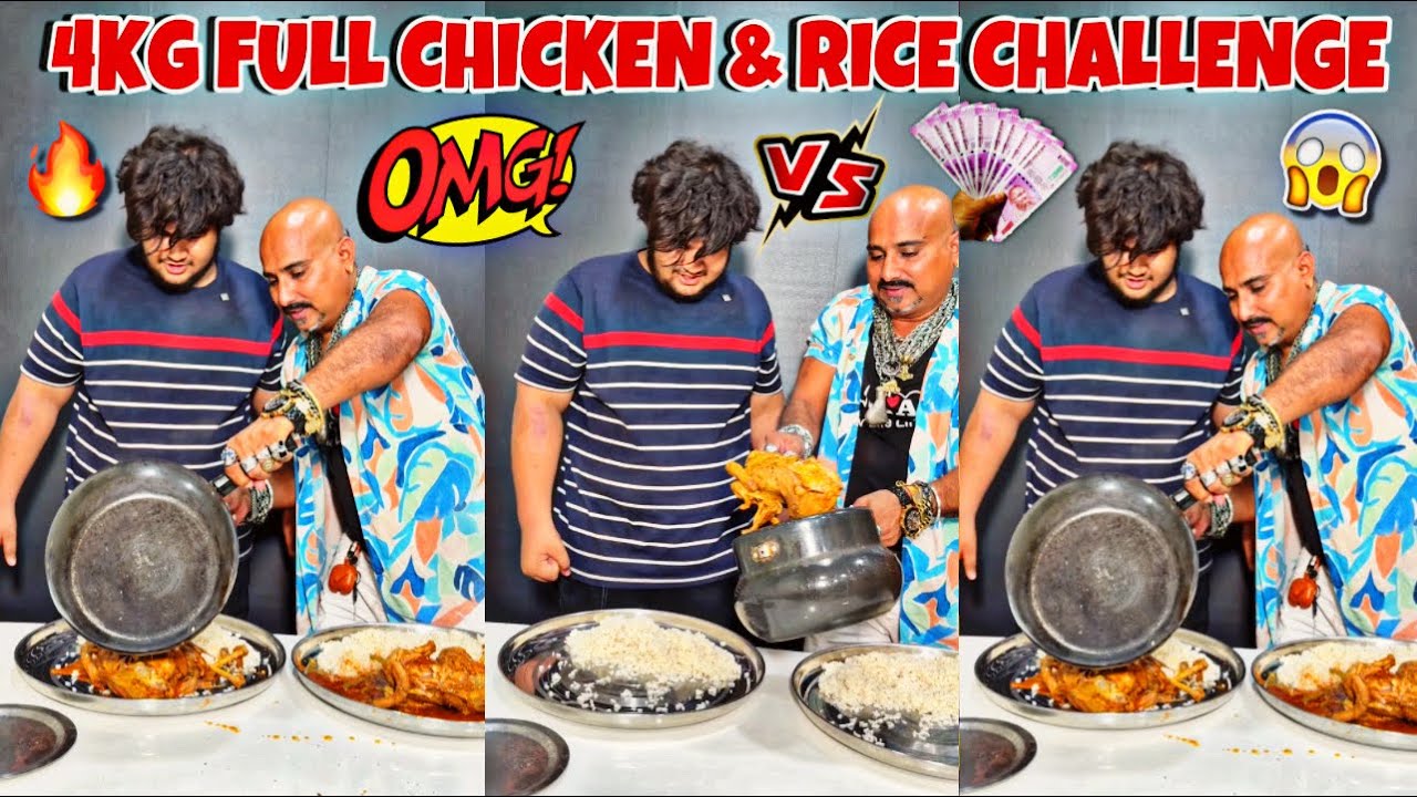 4KG Full Chicken & Rice Challenge 😱 l Ulhas Kamathe l Chicken Leg Piece