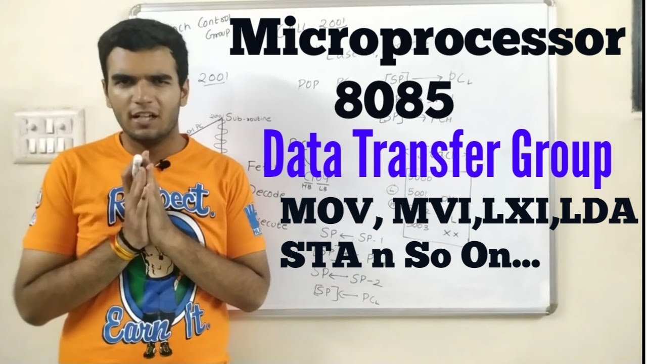 Microprocessor Instructions Data Transfer group,in hindi PART 1 #8085 #instructions #Datatransfer