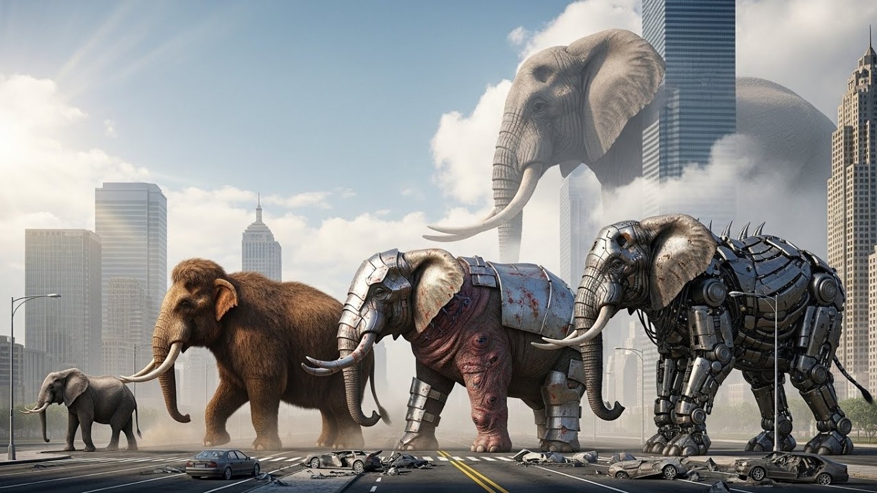 ◀ Elephant Height Comparison ▶ | Mammoths, Giants & Legends | 3D