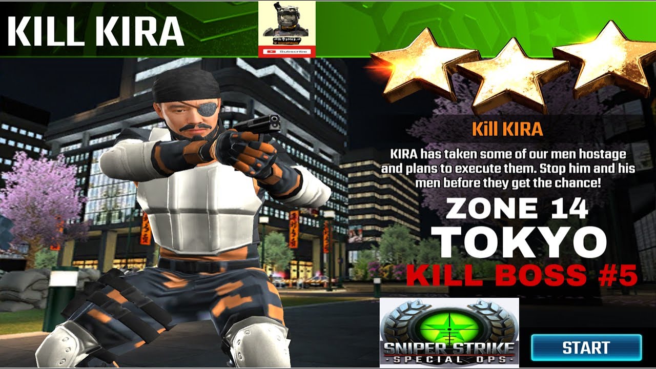 Campaign Zone 14 Tokyo Kill Kira sniper strike : special ops ( iOS & Android )